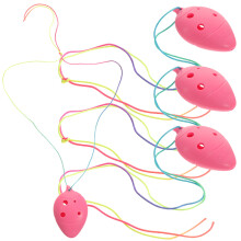4Pz Ocarina Mini ABS Rosa 6 , Decorazione Facile Per Principianti