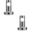 2Pz Staffa Doccia ABS Argento, Muro Per Soffione 5