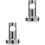 2Pz Staffa Doccia ABS Argento, Muro Per Soffione 8