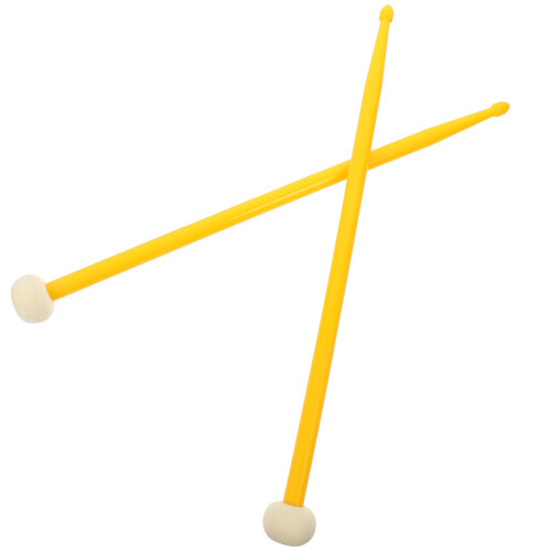 2Pairs Lightweight Yellow Nylon Drumsticks Versatile Drum Accessories
