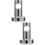 2Pz Staffa Doccia ABS Argento, Muro Per Soffione 4