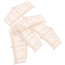 10Pcs Beige Plastic Mini Garden Gates Decoration for Dollhouse Craft