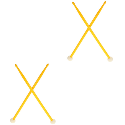 2Pairs Lightweight Yellow Nylon Drumsticks Versatile Drum Accessories 2