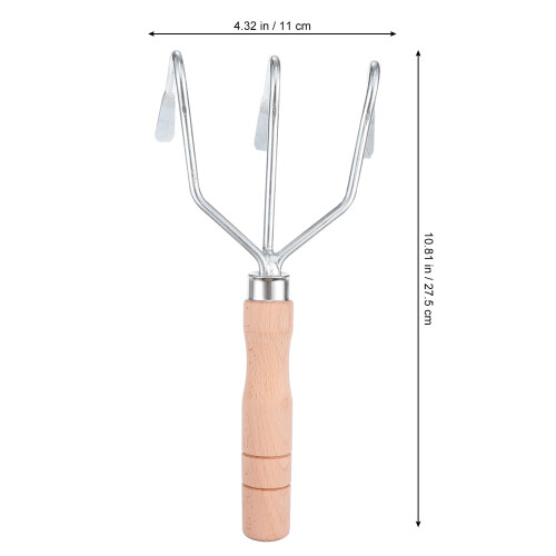 Mini Da Giardino Manico Legno Argento 1