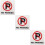 3Pz No Parking in Acrilico Per Magazzini E Negozi 11