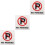 3Pz No Parking in Acrilico Per Magazzini E Negozi 7