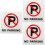 3Pz No Parking in Acrilico Per Magazzini E Negozi 8