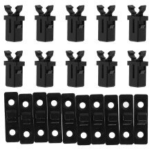 20Sets Black Push Button Bin Lid Replacement Latches for Garbage Bins