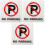 3Pz No Parking in Acrilico Per Magazzini E Negozi 5