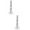 2Pz Corno Accessorio Argento Liscio Per Uso Professionale 9