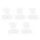 5Set Kit Template Carta Patchwork Bianco Strumenti Cucito Creativi 4