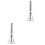 2Pz Corno Accessorio Argento Liscio Per Uso Professionale 5