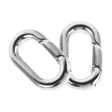 2Ud Conectores Ovalados Plata Cobre Para Pulseras, Collares Y Llaveros