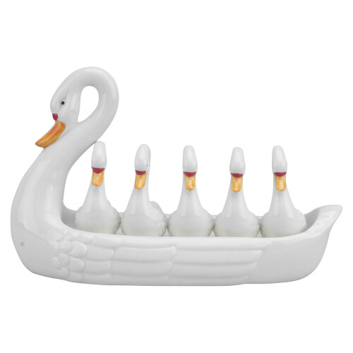 1Jgo Base Para Cerámicos Con Forma De Cisne Para 2