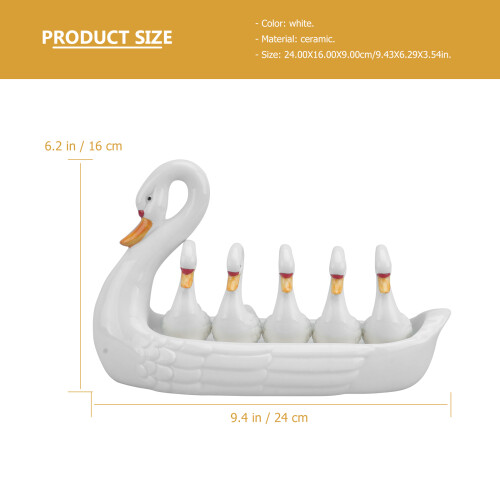 1Jgo Base Para Cerámicos Con Forma De Cisne Para 1