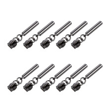 10Ud Accesorios De Cremallera En Aluminio Negro Para Reparación Y DIY