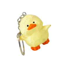 Praktische stevige houten eendsleutelhanger,-knuffel eend 2