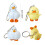 Praktische stevige houten eendsleutelhanger,-knuffel eend 2 4