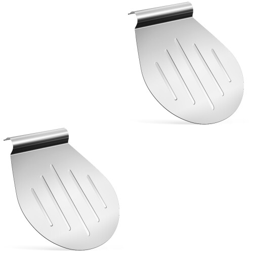 2Pièces De Transfert Gâteau Acier Inoxydable Argenté 2