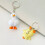 Praktische stevige houten eendsleutelhanger,-knuffel eend 2 6