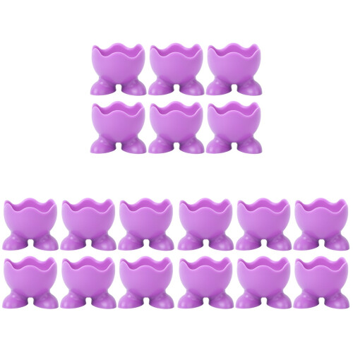 18Pièces Présentoir Œufs Violet En Silicone, Lavable Au - 1