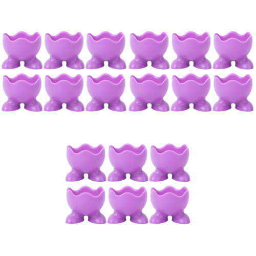 18Pièces Présentoir Œufs Violet En Silicone, Lavable Au - 2