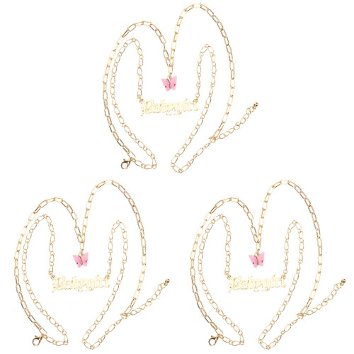 3Pièces Colliers Superposés Dorés Accessoires Mode Pour 1