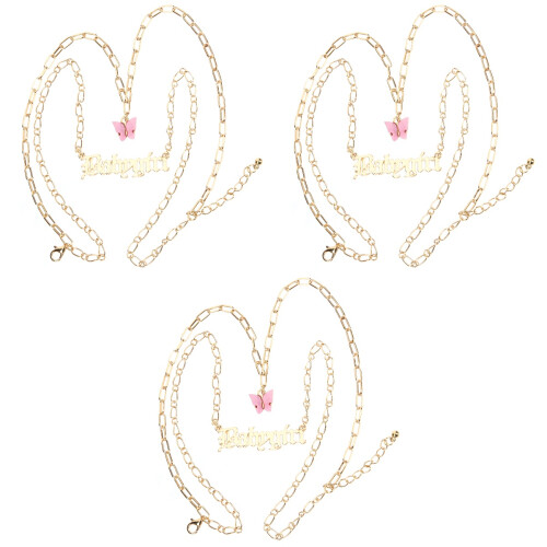 3Pièces Colliers Superposés Dorés Accessoires Mode Pour 2