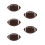 5Pièces Ballon De Rugby Gonflable PVC Marron Pour 5