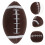5Pièces Ballon De Rugby Gonflable PVC Marron Pour 11