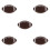 5Pièces Ballon De Rugby Gonflable PVC Marron Pour 8