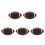 5Pièces Ballon De Rugby Gonflable PVC Marron Pour 10