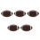 5Pièces Ballon De Rugby Gonflable PVC Marron Pour 7