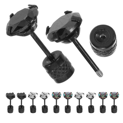 30Paires Boucles D'oreilles Studs Titane Colorées Pour 2