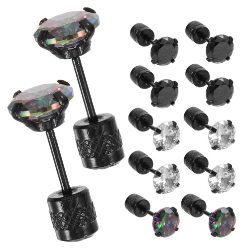 30Paires Boucles D'oreilles Studs Titane Colorées Pour 1