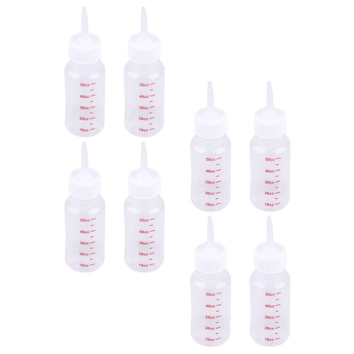 16Pcs Compact Silicone Nursing Bottles White for Small Pets Puppies