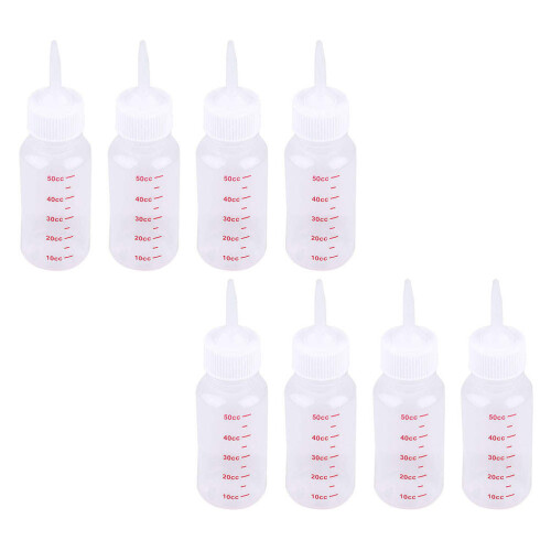 16Pcs Compact Silicone Nursing Bottles White for Small Pets Puppies 1