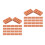 400 Pcs Mini 8-Hole Pottery Clay Bricks For Diy Crafts Micro Landscaping 10