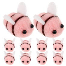 30Pcs Pink Felt Bee Charms Handcrafted Cute Bee Craft Supplies