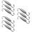 9Pcs Durable Stainless Steel Pipe Spring Hooks for Motorcycles Silver 9