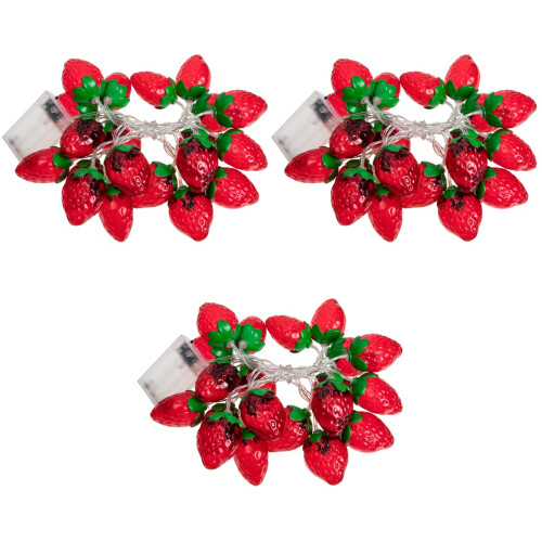 3Pcs Practical Khaki LED Fruit Shaped String Lights for Indoor 2
