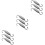 9Pcs Durable Stainless Steel Pipe Spring Hooks for Motorcycles Silver 7