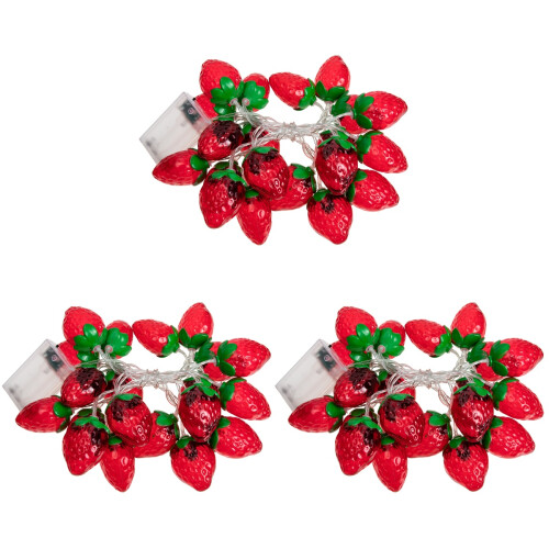 3Pcs Practical Khaki LED Fruit Shaped String Lights for Indoor 1