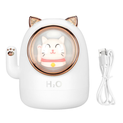 Katze Formen Luftbefeuchter Aroma Diffusor 400ml Elfenbeinweiß Wohnkultur 1