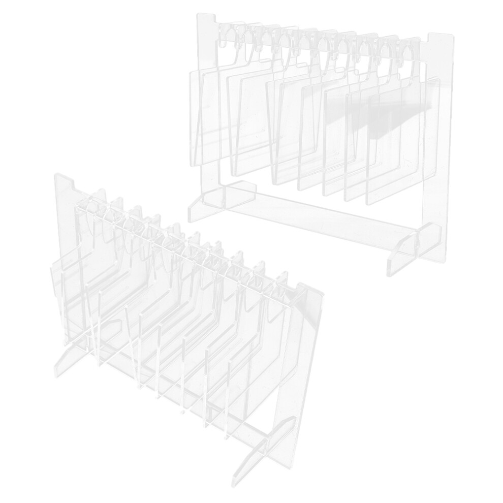 Totority 2 Sets Acrylic Nail Art Display Board Clear Removable Holder