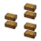 6Pcs Mini Wood Toothpick Organizer Smooth Teak Toothpick Storage Jar 7