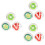 9 Pcs Bouncing Ball Rubber Student Bulk Toy Ball 6
