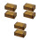 6Pcs Mini Wood Toothpick Organizer Smooth Teak Toothpick Storage Jar 5