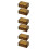 6Pcs Mini Wood Toothpick Organizer Smooth Teak Toothpick Storage Jar 10