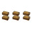 6Pcs Mini Wood Toothpick Organizer Smooth Teak Toothpick Storage Jar 6